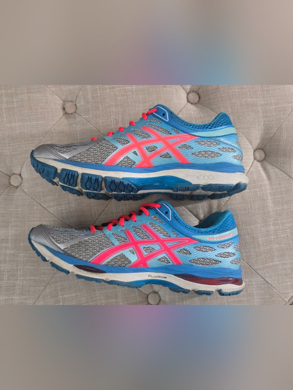 ASICS GEL-Cumulus 16 Women’s Size 9 Running Shoes Blue Pink Silver T5D8N